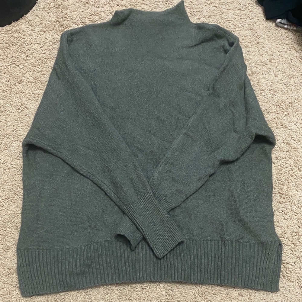 Women's Green Turtleneck Sweater
